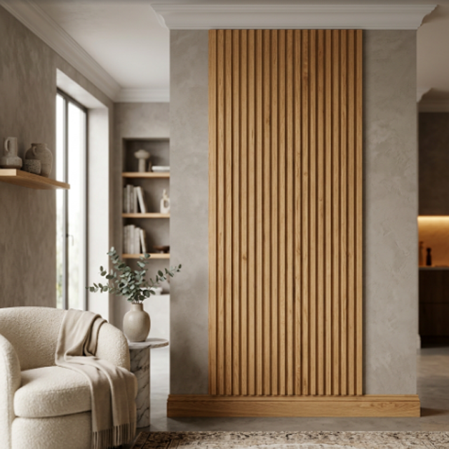 Natural Oak Fluted Panel